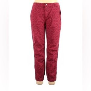 Sundry Red Animal Print pants
